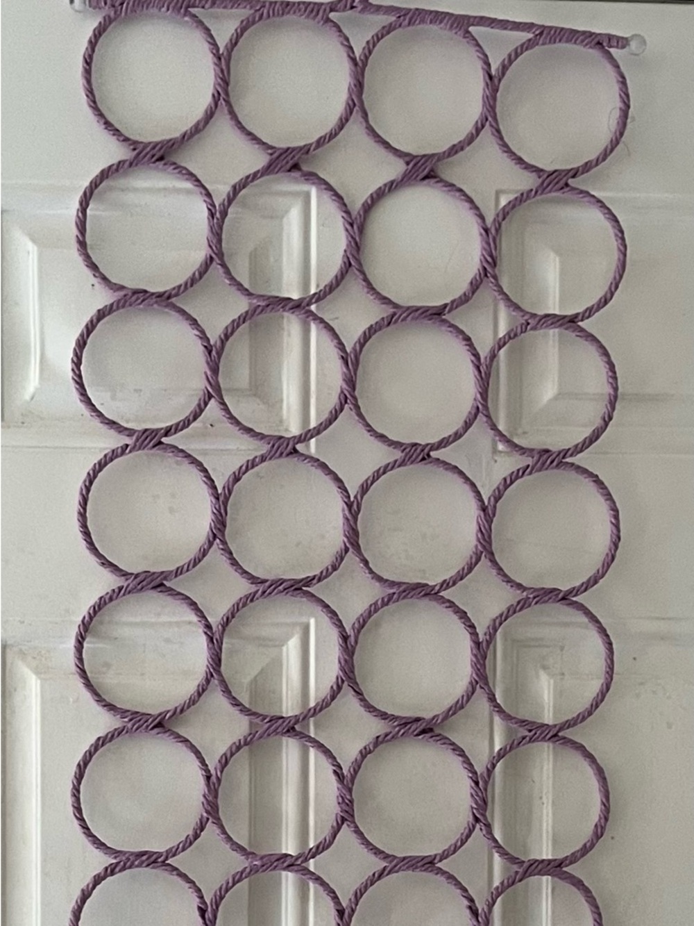 Purple Circular Hanging Organizer for Scarves